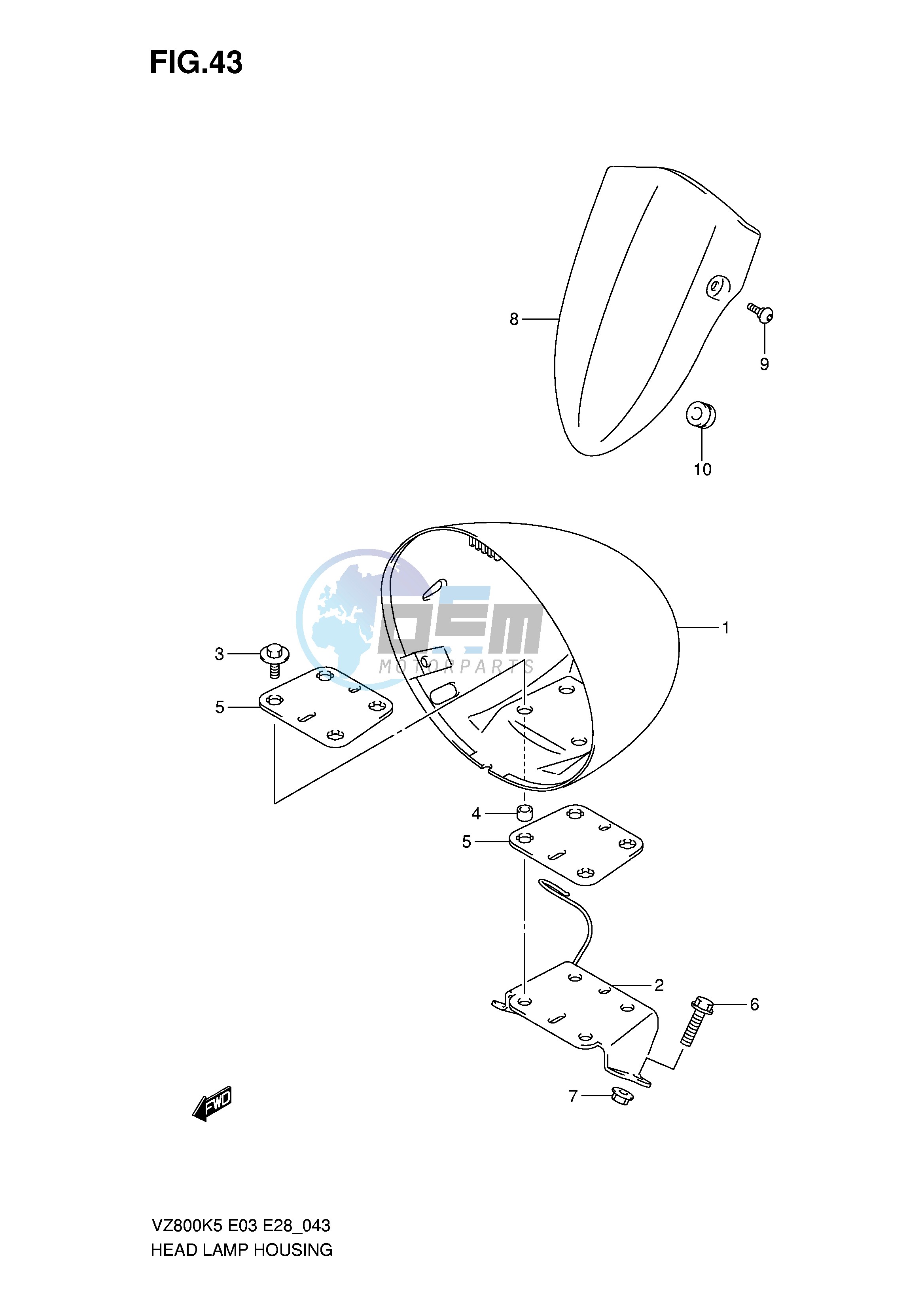 HEADLAMP HOUSING