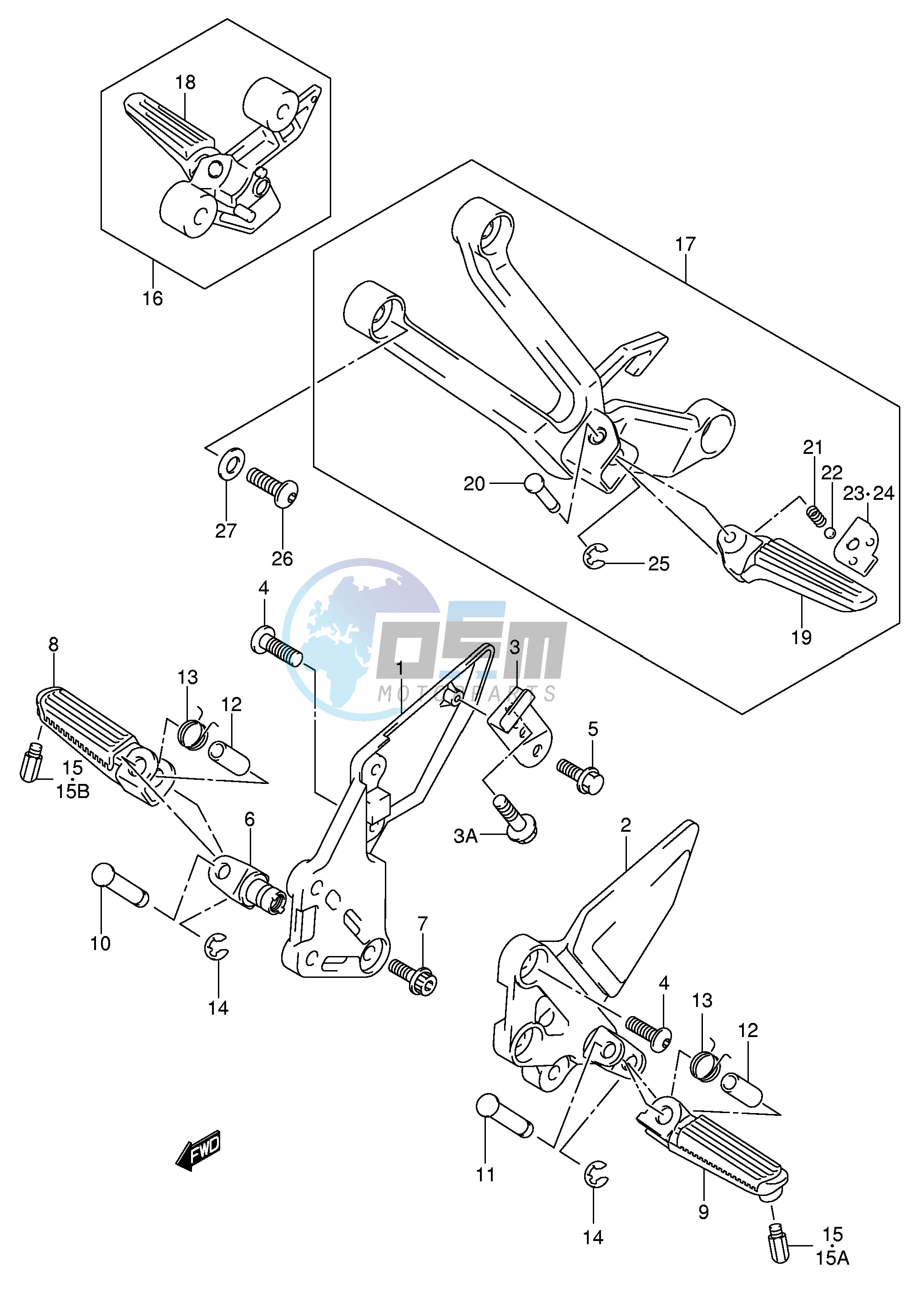 FOOTREST (MODEL K4 K5)