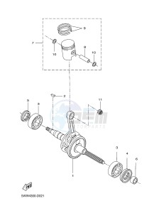 CW50 BW'S (5WWV 5WWV 5WWV) drawing CRANKSHAFT & PISTON