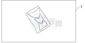 CBR600RRA Australia - (U) drawing TANK PAD HRC LOGO