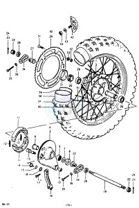 RM125 (N-T) drawing REAR WHEEL