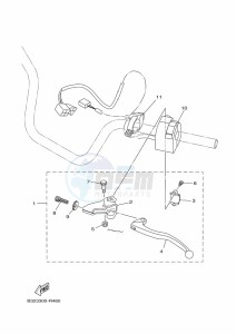 YFM700FWBD KODIAK 700 EPS (B5KS) drawing HANDLE SWITCH & LEVER