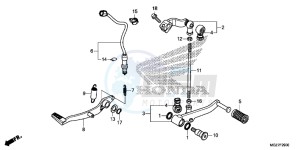 CB500XAE CB500X ABS UK - (E) drawing PEDAL