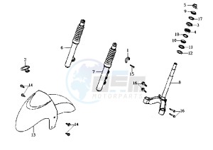 EURO MX - 150 cc drawing FRONT FORK