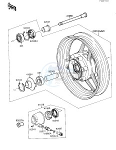 ZX 750 F [NINJA 750R] (F1-F3) [NINJA 750R] drawing FRONT WHEEL