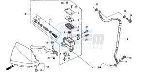 XR250R drawing FR. BRAKE MASTER CYLINDER (CL/DK/ED/U)