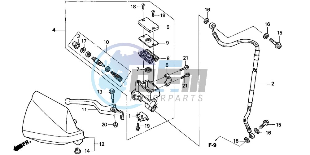 FR. BRAKE MASTER CYLINDER (CL/DK/ED/U)