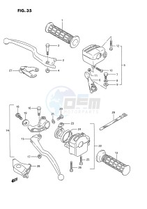 LT-F250 (E3) drawing HANDLE SWITCH (MODEL J K L)