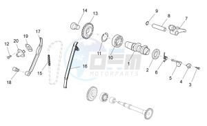 RXV-SXV 450-550 Enduro-Supermotard drawing Rear cylinder timing system