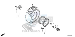 TRX420FA2E TRX420 ED drawing REAR WHEEL