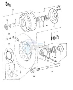 KZ 400 A B (A1-B2) drawing FRONT HUB