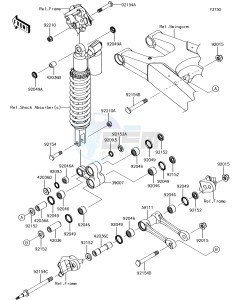 KX450F KX450HJF EU drawing Suspension