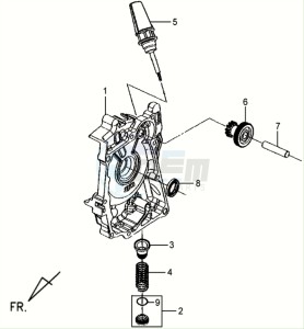 MIO 50 drawing CRANKCASE RIGHT / START MOTOR