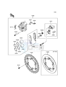 KLX450R KLX450AEF EU drawing Front Brake