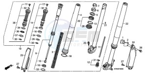 CRF250R9 Australia - (U / BLA) drawing FRONT FORK