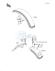 KZ 1100 D [SPECTRE] (D1-D2) [SPECTRE] drawing FENDERS