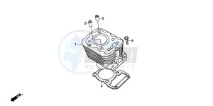 CG125 drawing CYLINDER