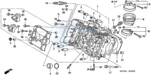 VFR8009 Australia - (U / MME) drawing CYLINDER HEAD (FRONT)