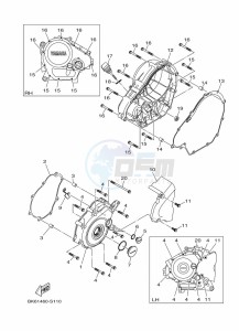 YZF125-A YZF-R125 (B5G1) drawing CRANKCASE COVER 1