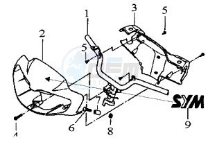 ATTILA - 125 cc drawing HANDLEBAR