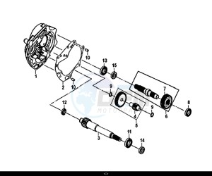 ORBIT II 50 (45 KM/H) (AE05W8-EU) (L8-M0) drawing MISSION CASE - DRIVE SHAFT