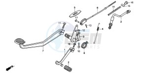 CB250 NIGHTHAWK drawing PEDAL