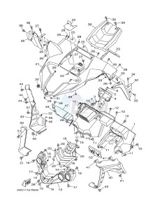 YXZ1000ES YXZ10YPSG YXZ1000R EPS SPECIAL EDITION (2HC1) drawing FRONT FENDER