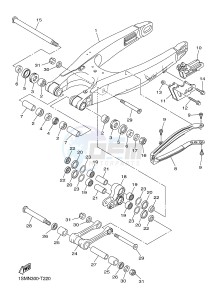 WR250F (2GBH) drawing REAR ARM