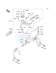 KVF 650 H [BRUTE FORCE 650 4X4I] (H7F-H8F) H8F drawing FRONT MASTER CYLINDER