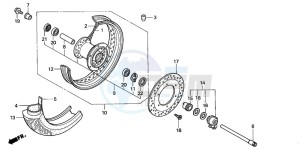 VT750CD3 drawing FRONT WHEEL