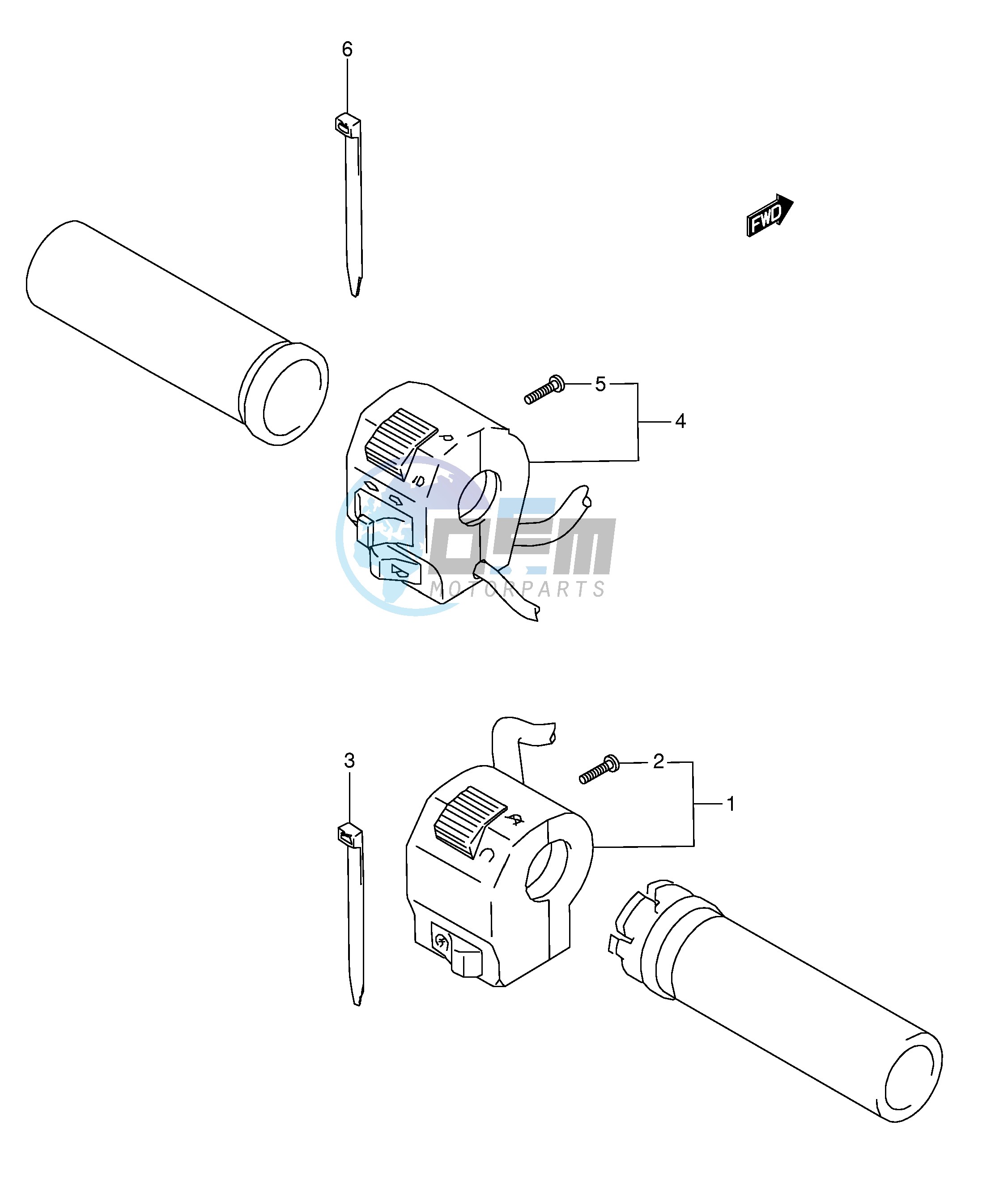 HANDLE SWITCH (MODEL W X Y K1 K2)