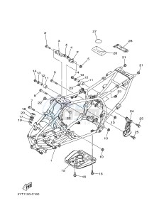 YFM350 YFM35RD RAPTOR 350 (1BSA 1BS9) drawing FRAME