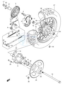 VL125 (E2) drawing REAR WHEEL