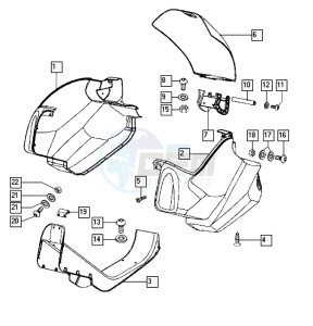 STREETMATE_24-45kmh_K3-K7 50 K3-K7 drawing Mudguards