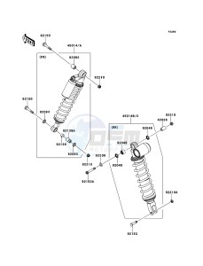 KFX450R KSF450BDF EU drawing Shock Absorber(s)