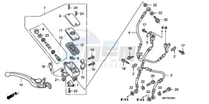 CB1300SA9 F / ABS BCT CMF MME TWO TY2 drawing FR. BRAKE MASTER CYLINDER (CB1300A/CB1300SA)