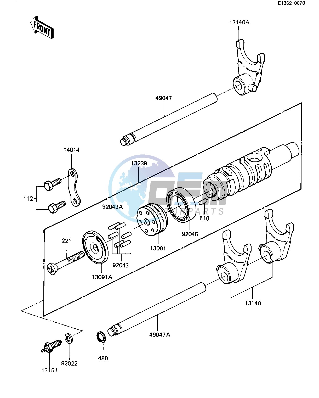 GEAR CHANGE DRUM & FORKS