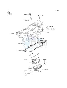 ER 650 A [ER-6N (EUROPEAN] (A6S-A8F) A8F drawing CYLINDER_PISTON-- S- -