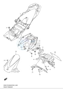 GSX-R1000 drawing REAR FENDER