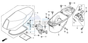 SCV100 LEAD drawing SEAT/LUGGAGE BOX