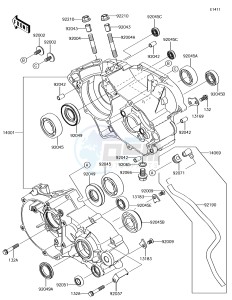 KX85-II KX85DHF EU drawing Crankcase