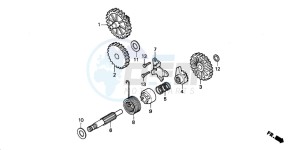 MT50S drawing KICK STARTER SPINDLE