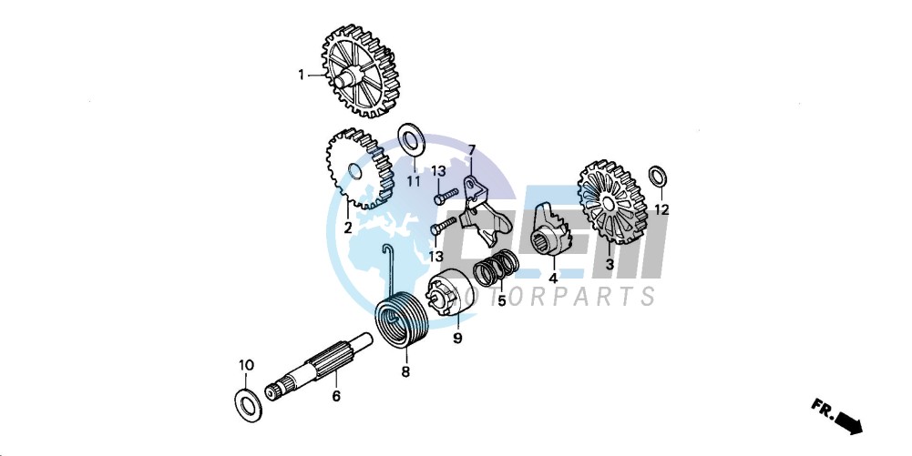 KICK STARTER SPINDLE