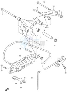 AN400 (E2) Burgman drawing REAR CUSHION LEVER (MODEL X)