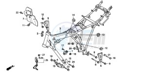 CB250 drawing FRAME BODY