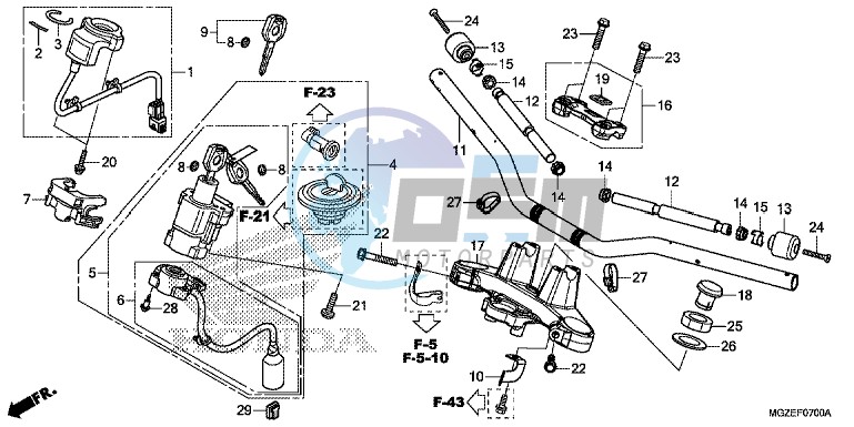 HANDLE PIPE/TOP BRIDGE