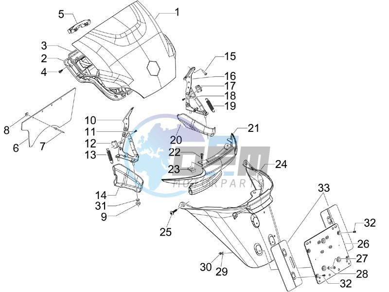 Rear cover - Splash guard