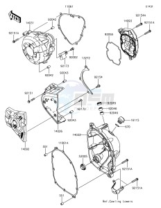 Z1000 ZR1000JHF XX (EU ME A(FRICA) drawing Engine Cover(s)