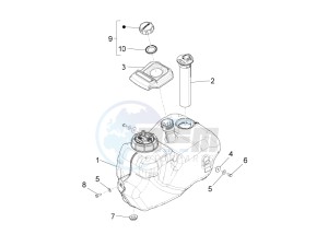 BEVERLY 350 ST 4T 4V IE ABS E4 (NAFTA) drawing Fuel tank