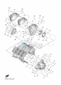 NIKEN MXT850 (BD5B) drawing CRANKCASE COVER 1